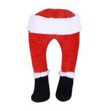 Maxbell Christmas Santa Claus Legs Ornament Stuffed Toy Stuck Plush for Xmas Door