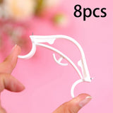 Maxbell 8Pcs Utility Hooks Multi Purpose Wall Elastic Hook for Bunting Home Decor