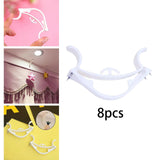 Maxbell 8Pcs Utility Hooks Multi Purpose Wall Elastic Hook for Bunting Home Decor