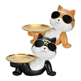 Maxbell animal Figurine Storage Tray Sculpture for Entrance Living Room Home Black