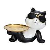 Maxbell animal Figurine Storage Tray Sculpture for Entrance Living Room Home Black