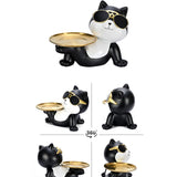 Maxbell animal Figurine Storage Tray Sculpture for Entrance Living Room Home Black