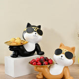 Maxbell animal Figurine Storage Tray Sculpture for Entrance Living Room Home Orange