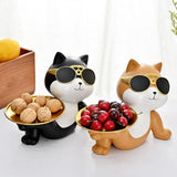 Maxbell animal Figurine Storage Tray Sculpture for Entrance Living Room Home Orange