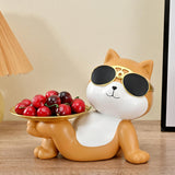 Maxbell animal Figurine Storage Tray Sculpture for Entrance Living Room Home Orange