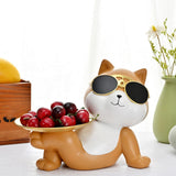 Maxbell animal Figurine Storage Tray Sculpture for Entrance Living Room Home Orange
