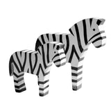 Maxbell Nordic Style Wooden Zebra Statues Wood Carving Hand Carved Craft for Decor