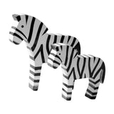 Maxbell Nordic Style Wooden Zebra Statues Wood Carving Hand Carved Craft for Decor