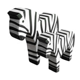 Maxbell Nordic Style Wooden Zebra Statues Wood Carving Hand Carved Craft for Decor