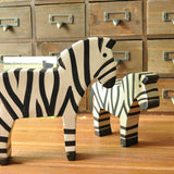 Maxbell Nordic Style Wooden Zebra Statues Wood Carving Hand Carved Craft for Decor