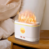 Maxbell Portable Air Humidifier USB with Realistic cool Mist Lamp colors White