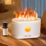 Maxbell Portable Air Humidifier USB with Realistic cool Mist Lamp colors White
