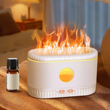 Maxbell Portable Air Humidifier USB with Realistic cool Mist Lamp colors White