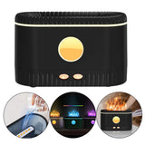 Maxbell Portable Air Humidifier USB with Realistic cool Mist Lamp colors Black