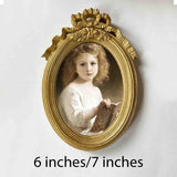 Maxbell Polyresin Oval Photo Display Frame, Wall Hanging Home Decor Gift 6 Inches