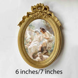 Maxbell Polyresin Oval Photo Display Frame, Wall Hanging Home Decor Gift 6 Inches