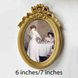 Maxbell Polyresin Oval Photo Display Frame, Wall Hanging Home Decor Gift 6 Inches