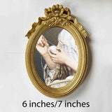 Maxbell Polyresin Oval Photo Display Frame, Wall Hanging Home Decor Gift 6 Inches