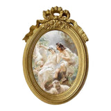 Maxbell Polyresin Oval Photo Display Frame, Wall Hanging Home Decor Gift 6 Inches