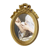 Maxbell Polyresin Oval Photo Display Frame, Wall Hanging Home Decor Gift 6 Inches