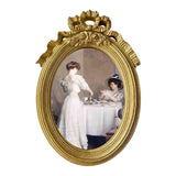 Maxbell Polyresin Oval Photo Display Frame, Wall Hanging Home Decor Gift 7 inch