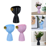 Maxbell Modern Flower Pot Planter Ornament Sculpture Desktop Vase for Hotel Office Blue