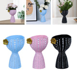 Maxbell Modern Flower Pot Planter Ornament Sculpture Desktop Vase for Hotel Office Blue