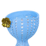 Maxbell Modern Flower Pot Planter Ornament Sculpture Desktop Vase for Hotel Office Blue