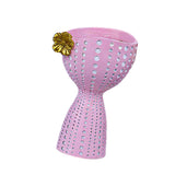 Maxbell Modern Flower Pot Planter Ornament Sculpture Desktop Vase for Hotel Office Pink