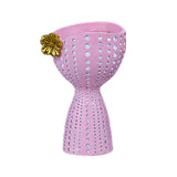 Maxbell Modern Flower Pot Planter Ornament Sculpture Desktop Vase for Hotel Office Pink