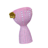 Maxbell Modern Flower Pot Planter Ornament Sculpture Desktop Vase for Hotel Office Pink