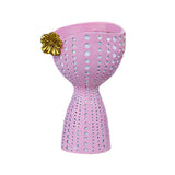 Maxbell Modern Flower Pot Planter Ornament Sculpture Desktop Vase for Hotel Office Pink