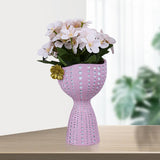 Maxbell Modern Flower Pot Planter Ornament Sculpture Desktop Vase for Hotel Office Pink