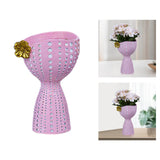 Maxbell Modern Flower Pot Planter Ornament Sculpture Desktop Vase for Hotel Office Pink