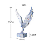 Maxbell Abstract Eagle Statue Sculpture Figurine for Living Room Bookshelf Bookcase 22cmx33cm