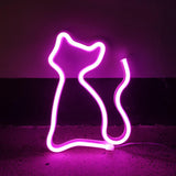 Maxbell Cat Neon Lamp Sign LED Night Light USB Battery Powered Bar Wedding Decor