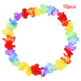 Maxbell 10x Hawaiian Leis Necklace for Event Decoration Fancy Dress Hawaii