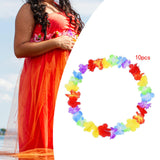 Maxbell 10x Hawaiian Leis Necklace for Event Decoration Fancy Dress Hawaii