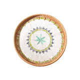 Maxbell Rattan Storage Tray Round Basket Serving Tray Home for Parties Dinner Snacks 30cm