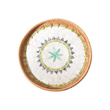 Maxbell Rattan Storage Tray Round Basket Serving Tray Home for Parties Dinner Snacks 30cm