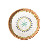 Maxbell Rattan Storage Tray Round Basket Serving Tray Home for Parties Dinner Snacks 30cm