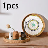 Maxbell Rattan Storage Tray Round Basket Serving Tray Home for Parties Dinner Snacks 30cm
