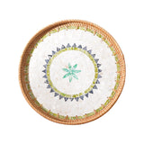 Maxbell Rattan Storage Tray Round Basket Serving Tray Home for Parties Dinner Snacks 33cm