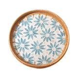 Maxbell Boho Decorative Tray Parties Kitchen Organizer Handmade for Breakfast Drinks 30cmx3cm