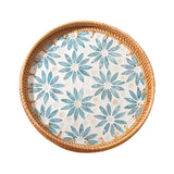 Maxbell Boho Decorative Tray Parties Kitchen Organizer Handmade for Breakfast Drinks 30cmx3cm