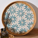 Maxbell Boho Decorative Tray Parties Kitchen Organizer Handmade for Breakfast Drinks 30cmx3cm