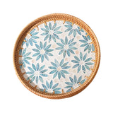 Maxbell Boho Decorative Tray Parties Kitchen Organizer Handmade for Breakfast Drinks 33cmx4cm