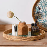 Maxbell Boho Decorative Tray Parties Kitchen Organizer Handmade for Breakfast Drinks 33cmx4cm