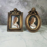 Maxbell Photo Frame Display Frame Retro Decorative for Home Table Decoration Bedroom Oval