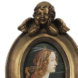 Maxbell Photo Frame Display Frame Retro Decorative for Home Table Decoration Bedroom Oval